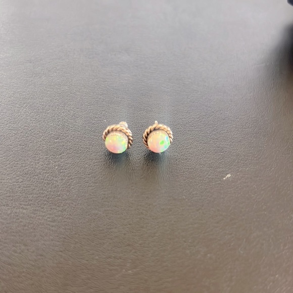 Jewelry - Opal stud and Sterling silver earrings